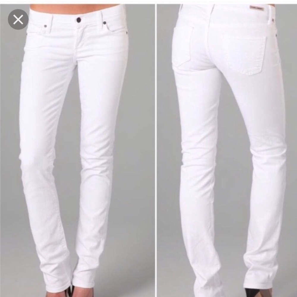 Citizens of Humanity “Ava” white straight jeans